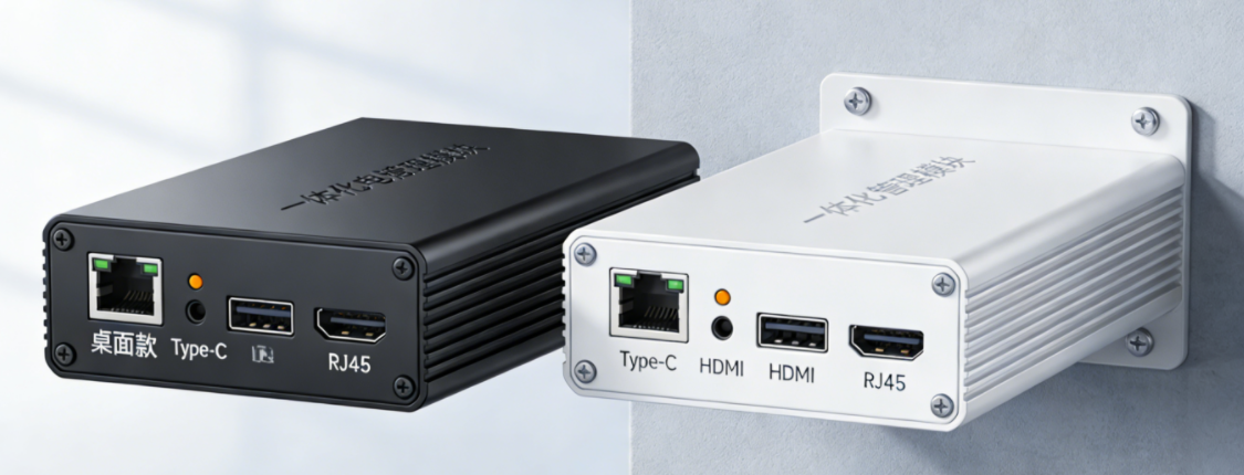 一体化电源管理+双形态机壳设计｜无风扇自然散热，桌面/壁挂双场景全覆盖